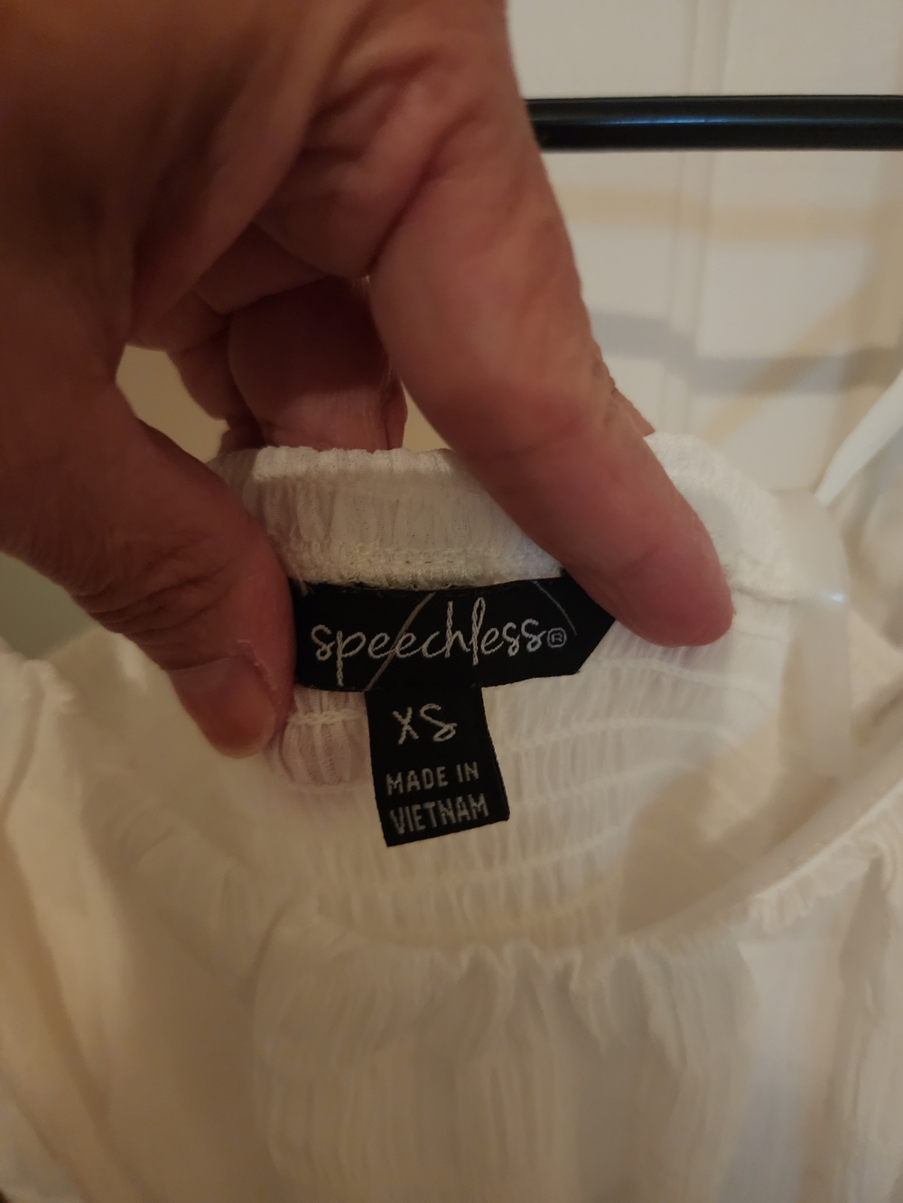 Speechless White Smocked Off-Shoulder Top